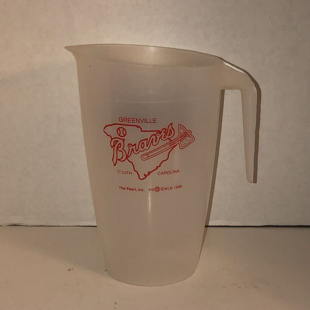 Vintage 90s Greenville Braves Plastic Pitcher Minor League Baseball Made In USA